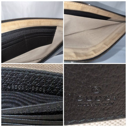 Gucci Leather Bi Black Clutch