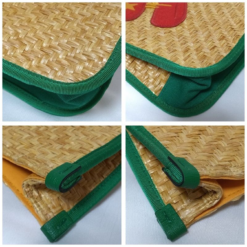 Gucci Children's Glider Straw Green Tote