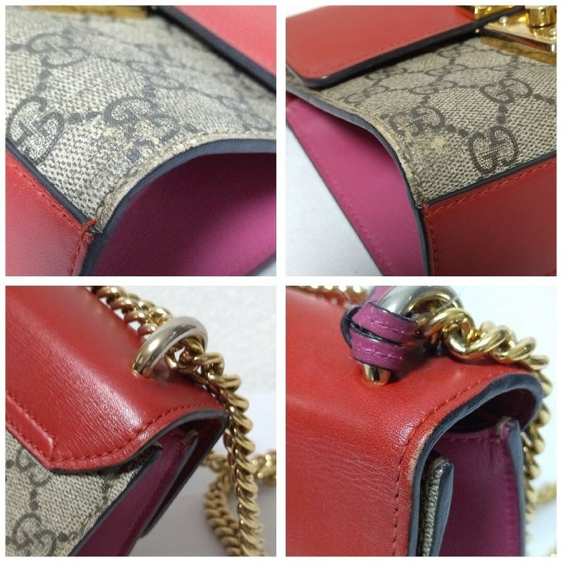 Gucci GG Supreme Padlock Chain Shoulder Bag