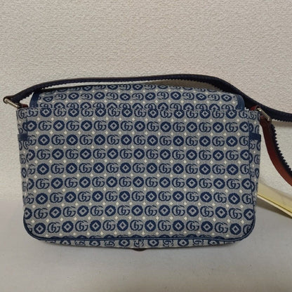 Gucci Double Geometric Cotton Jacquard Shoulder Bag — view 2
