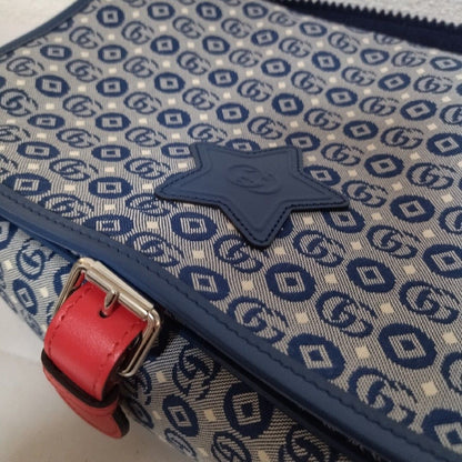 Gucci Double Geometric Cotton Jacquard Shoulder Bag — view 5