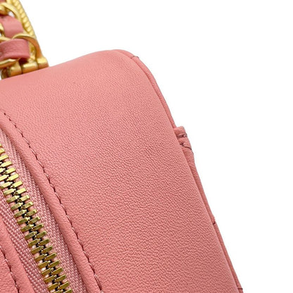 Chanel Chain Shoulder Bag Quilted CC Logo Vanity Top Handle Lambskin