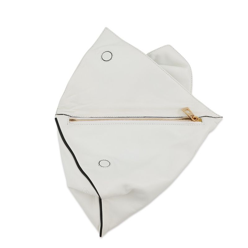 Loewe Clutch Ribbon Leather White