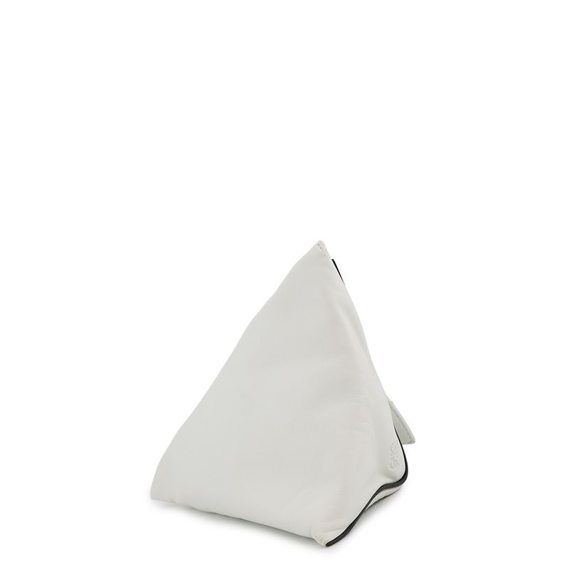 Loewe Clutch Ribbon Leather White
