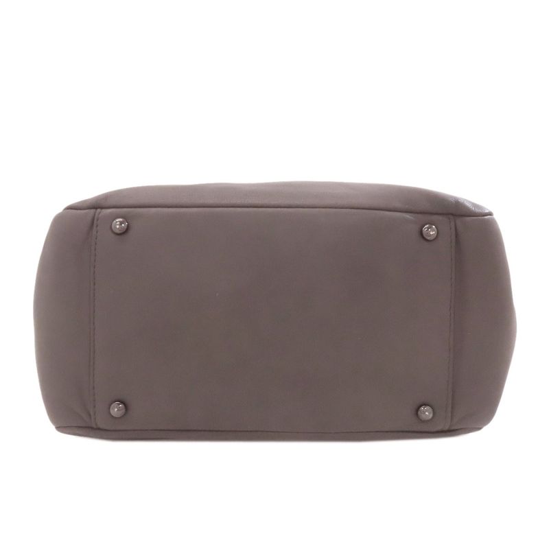 Chanel Chain Shoulder CC Logo Bag Lambskin Dark Gray
