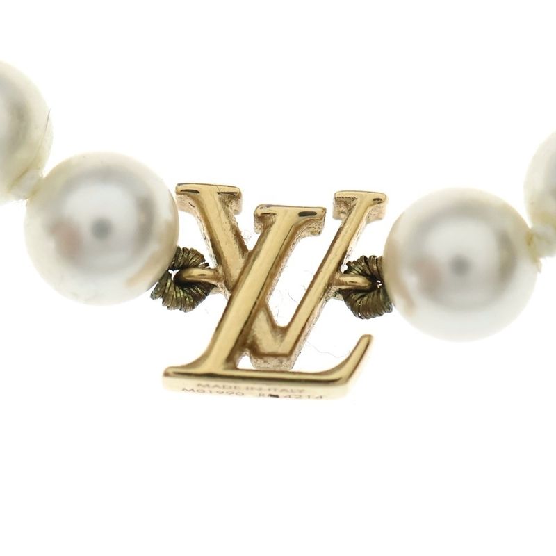 Louis Vuitton My LV Pearl Necklace White Gold