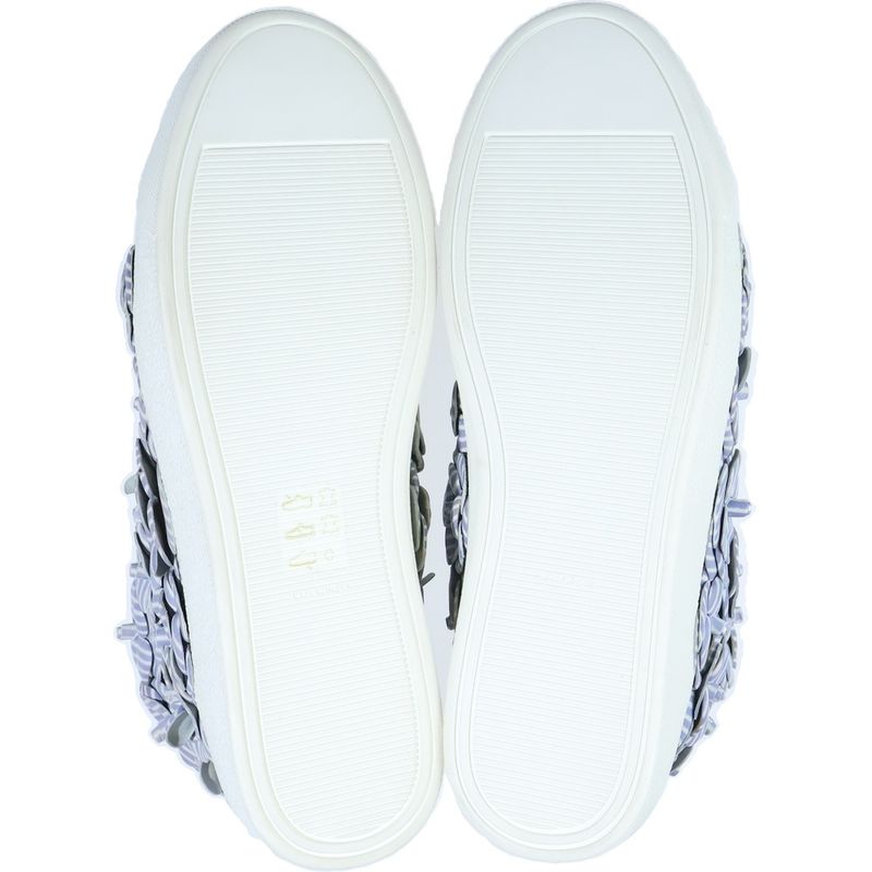 Chanel Camellia High Cut Sneakers Blue White