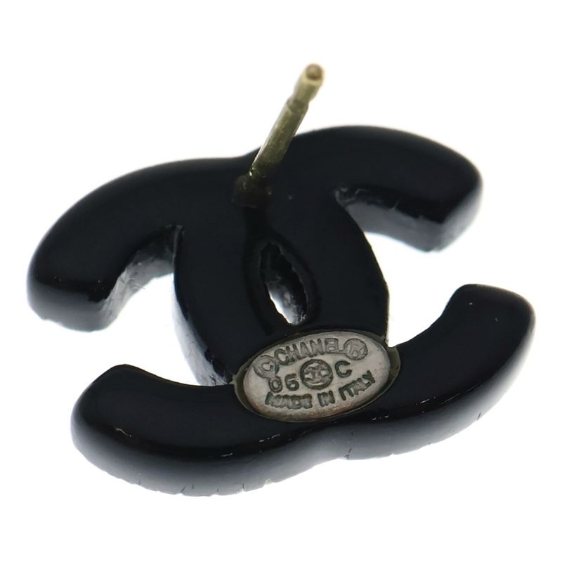 Chanel Camellia Flower Earrings CC Logo