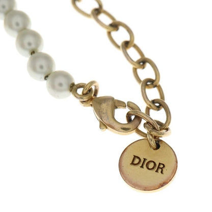 Dior Faux Pearl Flower Bracelet Gold