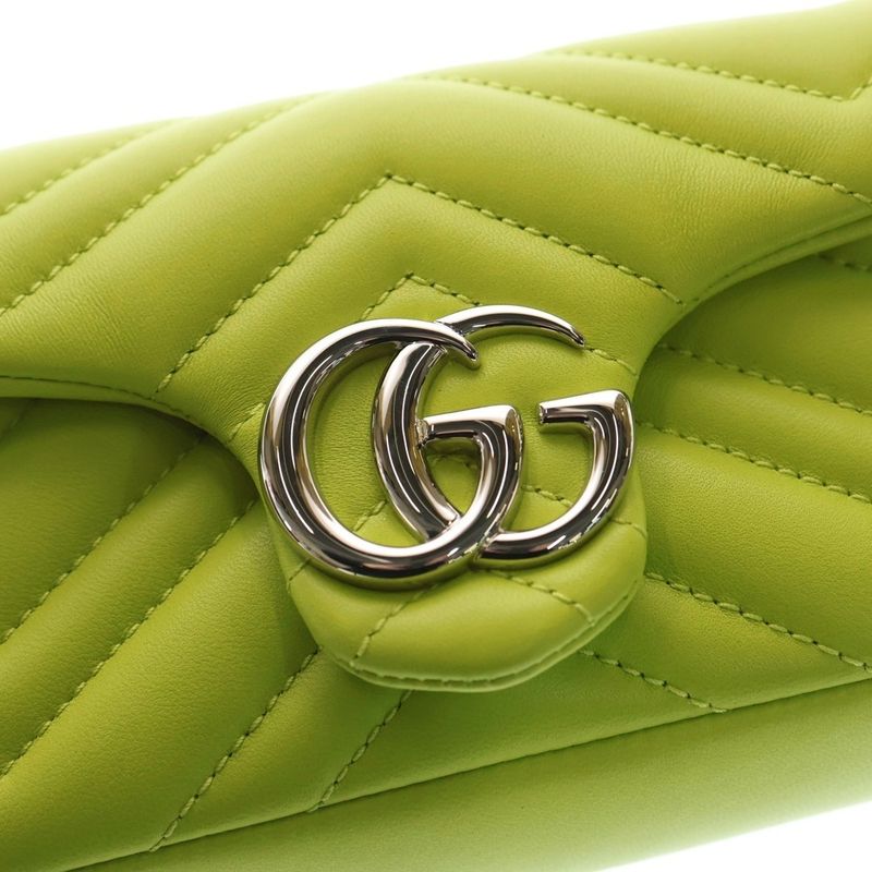 Gucci GG Marmont Quilting Chain Mini Bag Quilted