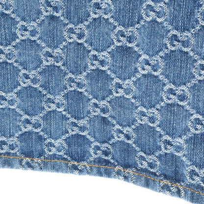 Gucci GG Jacquard Denim Skirt Indigo