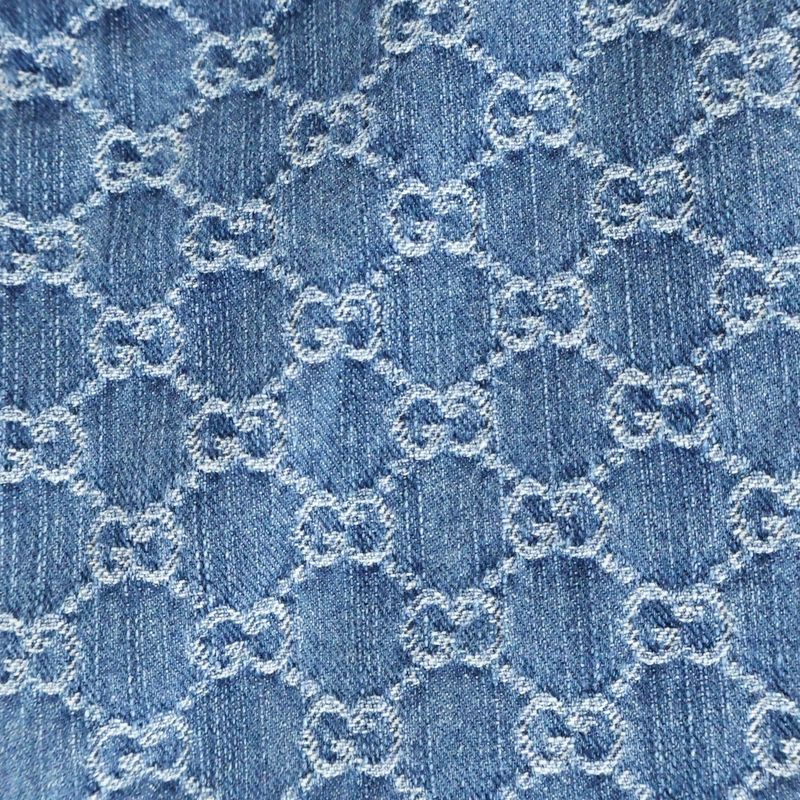 Gucci GG Jacquard Denim Skirt Indigo