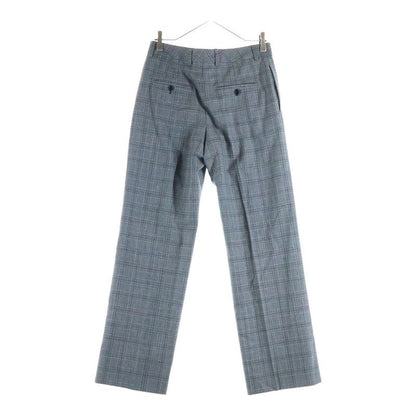 Celine Jaggy Check Wool Slack Pants Gray