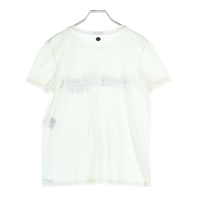 Chanel Front Logo Print Crew Neck Short Sleeve T-Shirt White