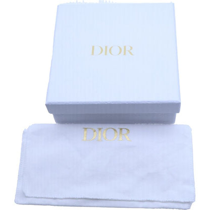 Dior Caro Dahlia Compact Wallet Bifold Black Lambskin