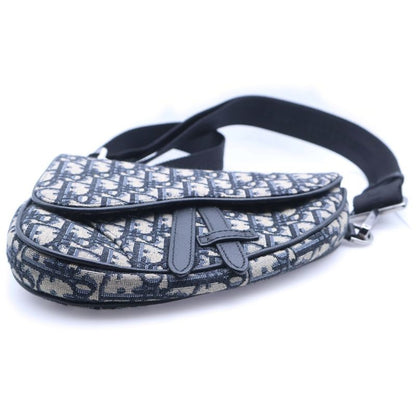 Dior Oblique Saddle Belt Bag Navy Leather