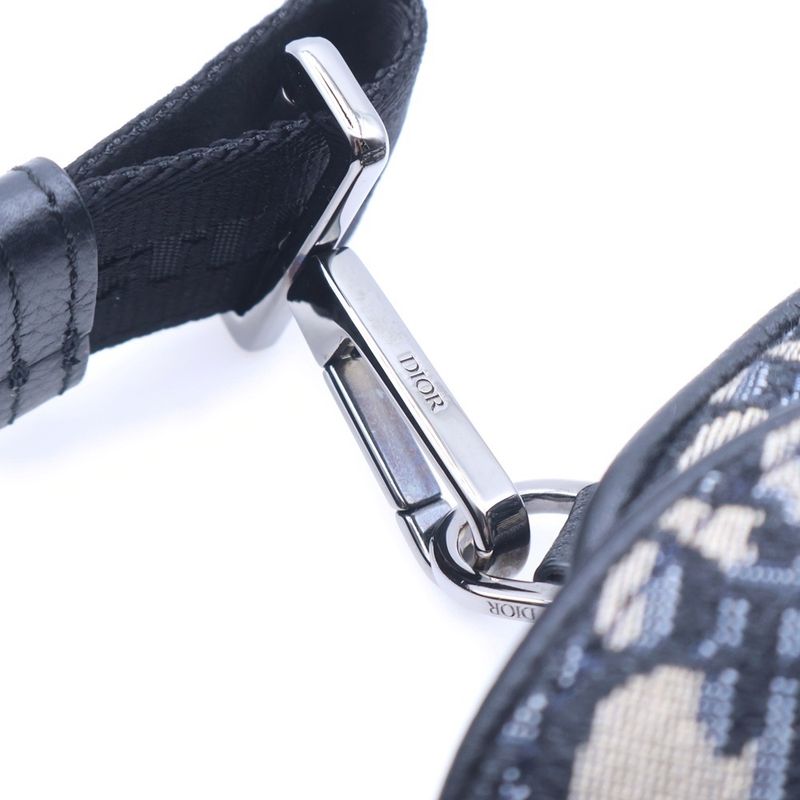 Dior Oblique Saddle Belt Bag Navy Leather