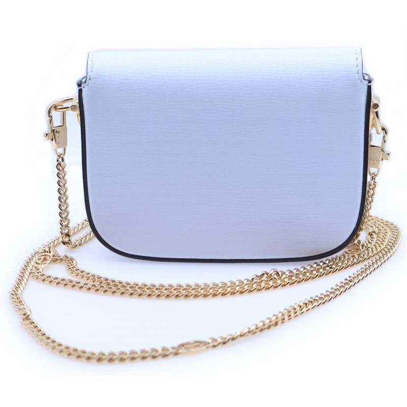 Gucci Horsebit Super Mini Leather Chain Shoulder Bag Blue