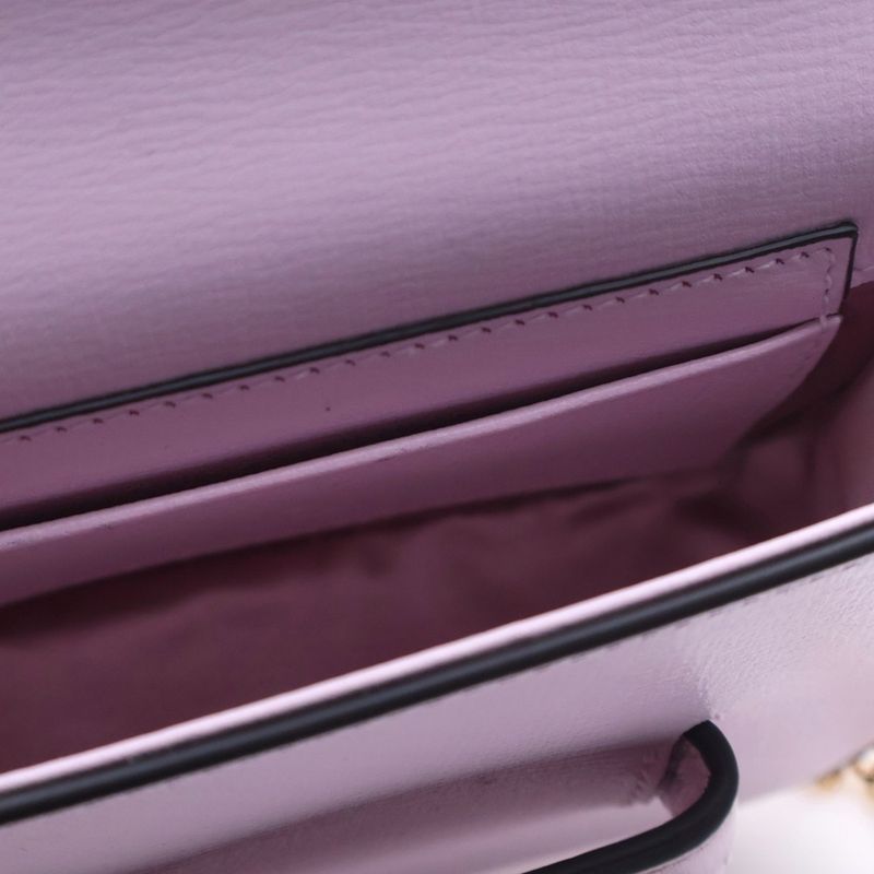 Gucci Horsebit Super Mini Leather Chain Shoulder Bag Pink