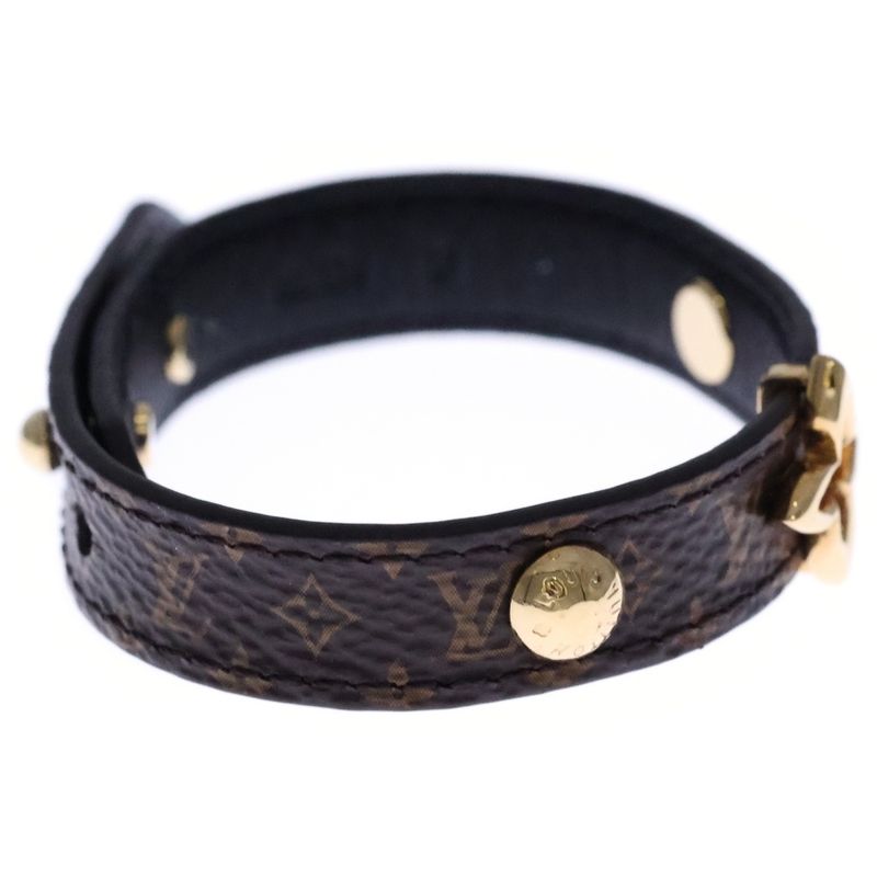 Louis Vuitton Bracelet Blooming Leather Brown