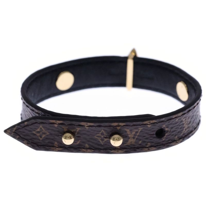 Louis Vuitton Bracelet Blooming Leather Brown