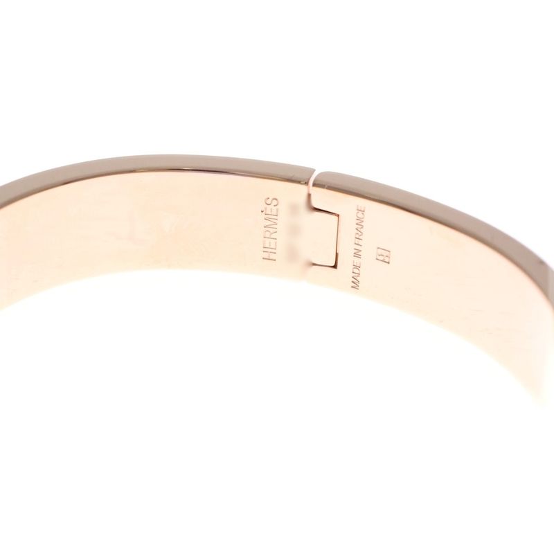 Hermes Clic Clac Hbangle Bracelet Pink Gold