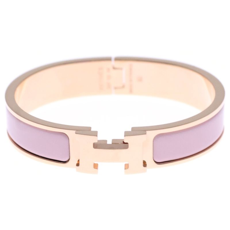 Hermes Clic Clac Hbangle Bracelet Pink Gold