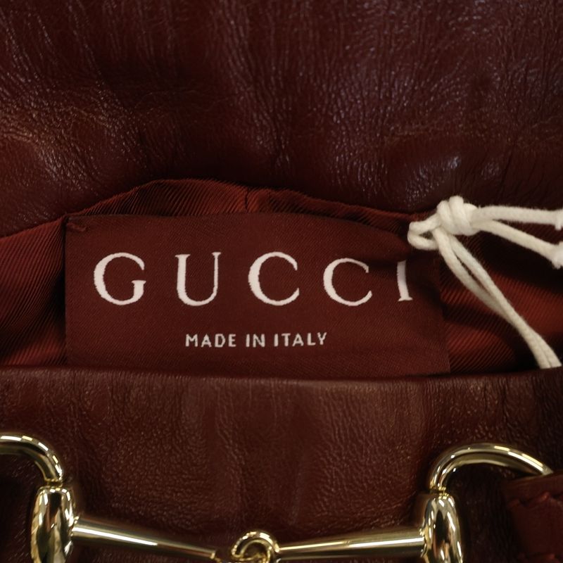Gucci Horsebit Leather Shorts Red Pants Bordeaux