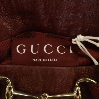 Gucci Horsebit Leather Shorts Red Pants Bordeaux