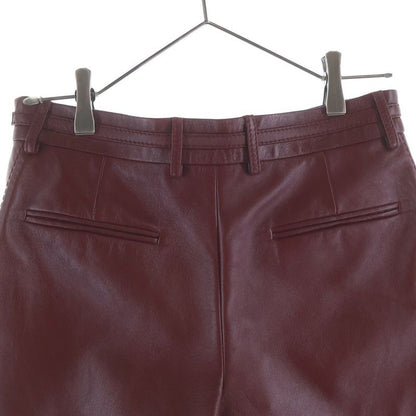 Gucci Horsebit Leather Shorts Red Pants Bordeaux