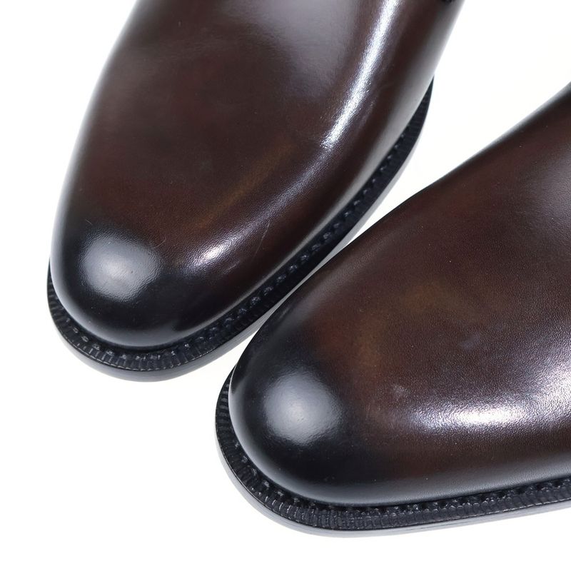 Dior Plain Toe Leather Shoes Brown