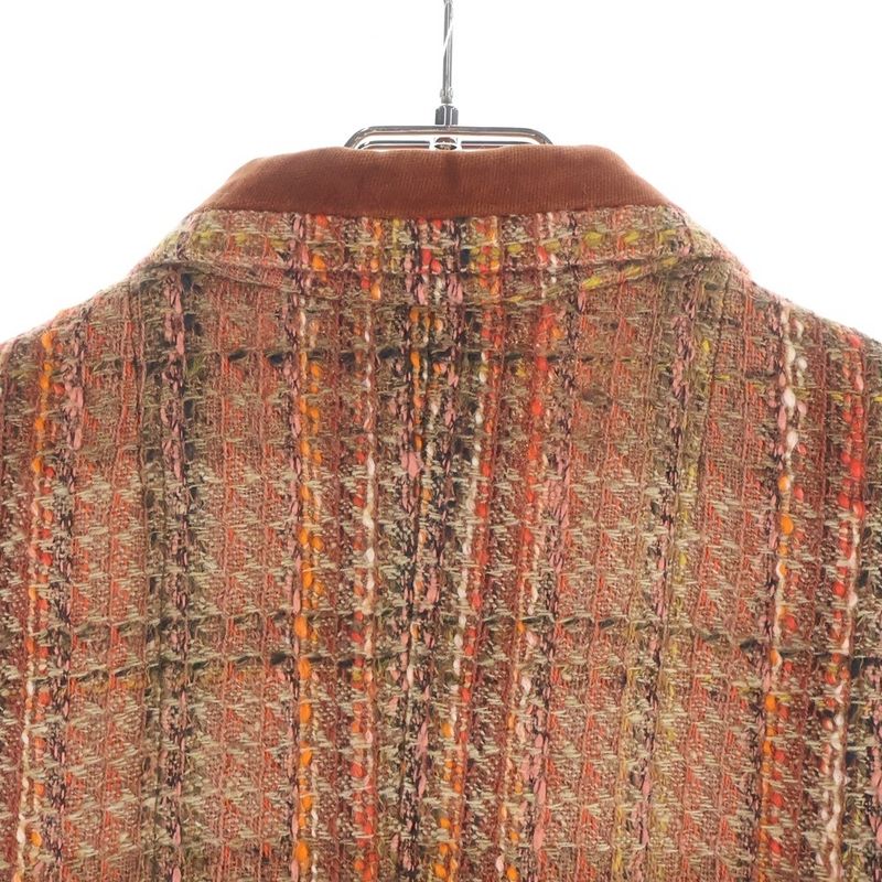 Chanel Creations Tweed Button Jacket Brown