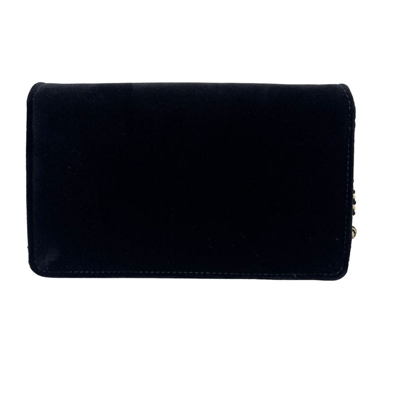 Gucci Shoulder Bag 2-Way Clutch Broadway Black Velvet Bag with Square