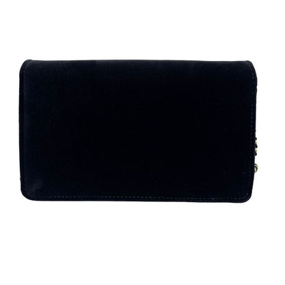 Gucci Shoulder Bag 2-Way Clutch Broadway Black Velvet Bag with Square
