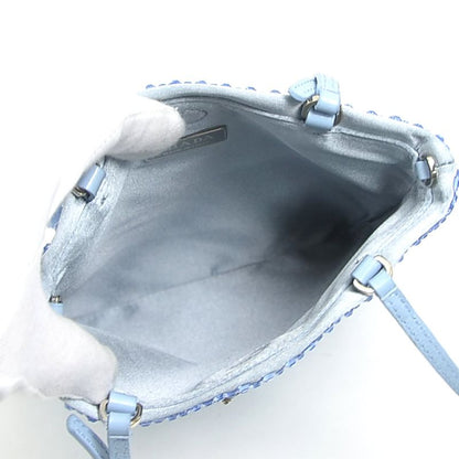 Prada Handbag Satin Blue Light