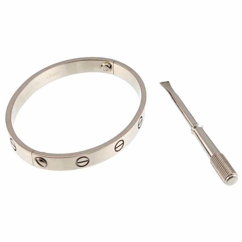 Cartier Love Bracelet 16 18K WG White Gold 750 Bangle