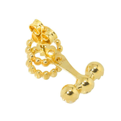 Gucci GG Running Logo Baby Pearl Earrings 18K YG Yellow Gold