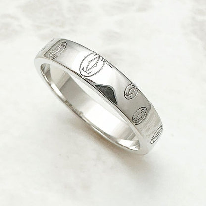 Cartier Happy Birthday White Gold Ring 58