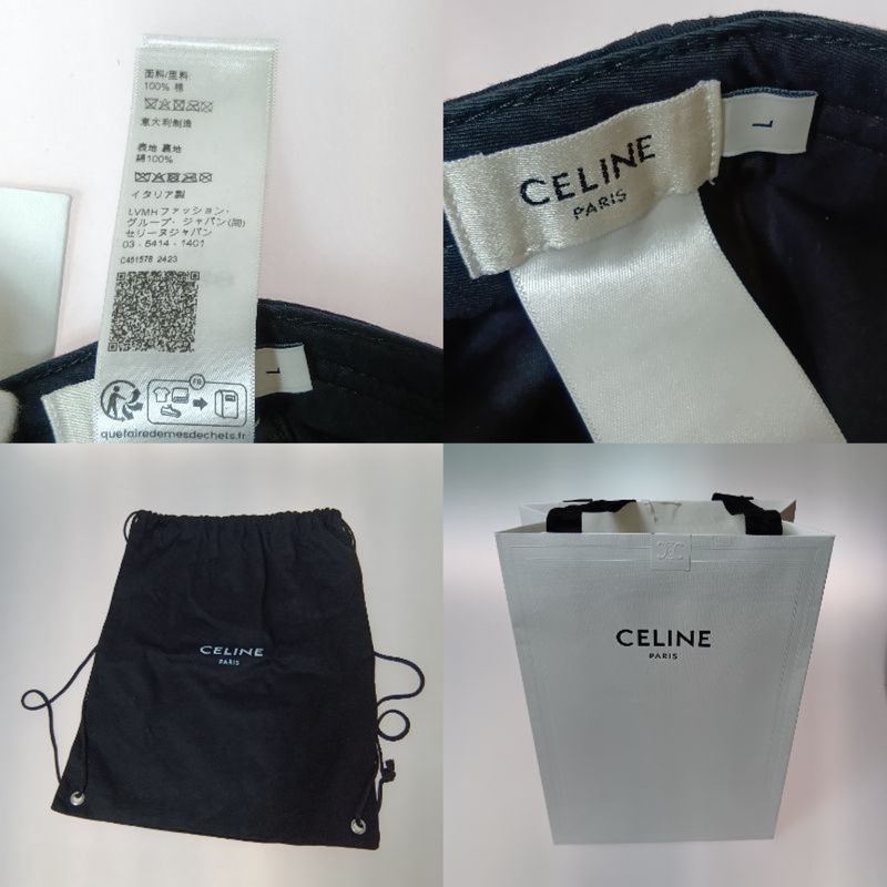 Celine Triomphe Baseball Cap Black