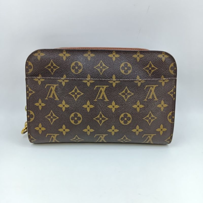 Louis Vuitton Monogram Orcee Second Bag Brown Pocket Sticky