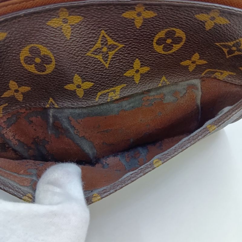 Louis Vuitton Monogram Orcee Second Bag Brown Pocket Sticky