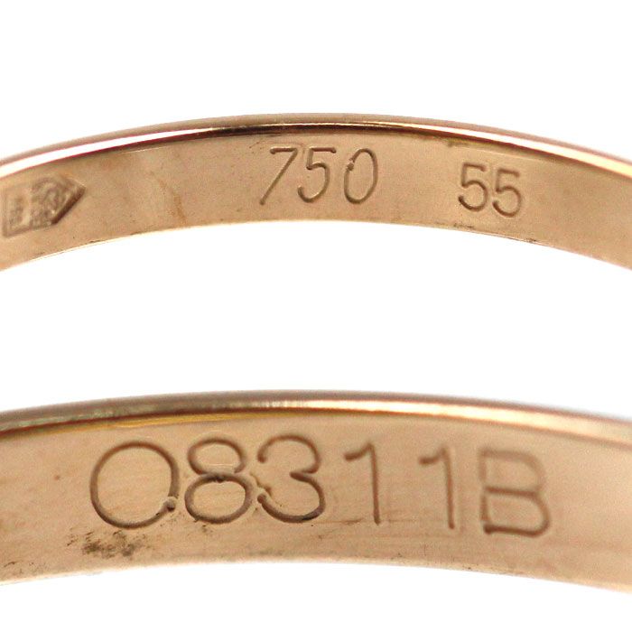 Cartier 18K Yellow Gold PG WG Trinity les Must de Cartier Ring 55