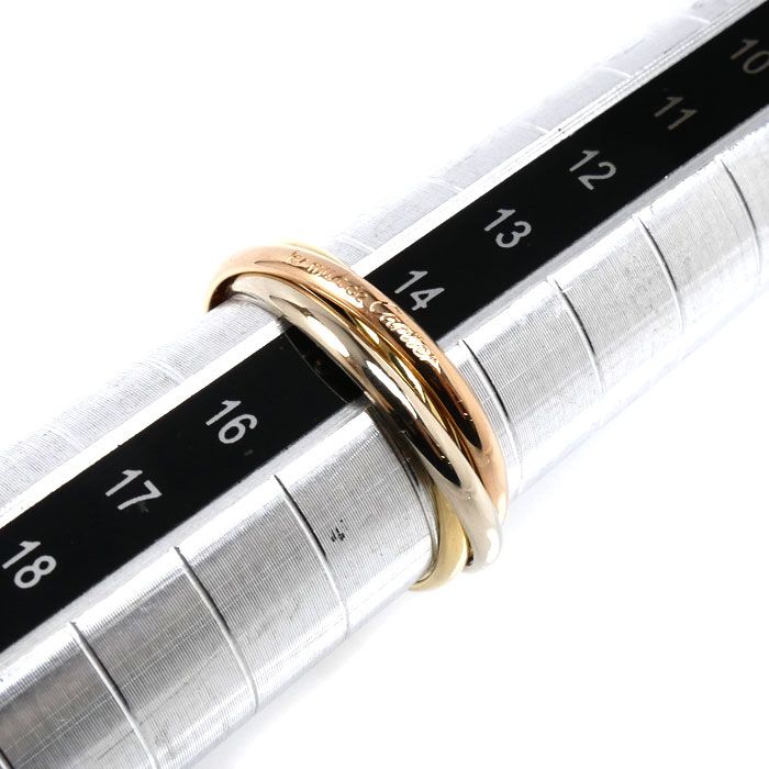 Cartier 18K Yellow Gold PG WG Trinity les Must de Cartier Ring 55