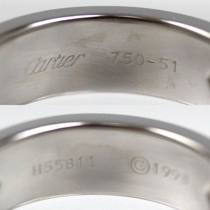 Cartier 18K White Gold Love Ring Half Diamond