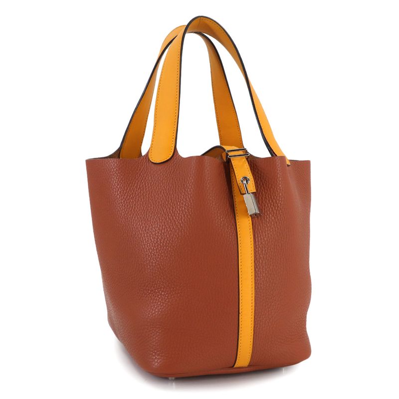 Hermes Picotin Lock Touch MM Hand Bag Taurillon Clemence Swift Cuibre Joanne
