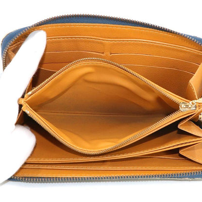 Louis Vuitton Monogram Denim Zippy Wallet Zip Around Canvas