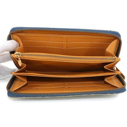 Louis Vuitton Monogram Denim Zippy Wallet Zip Around Canvas