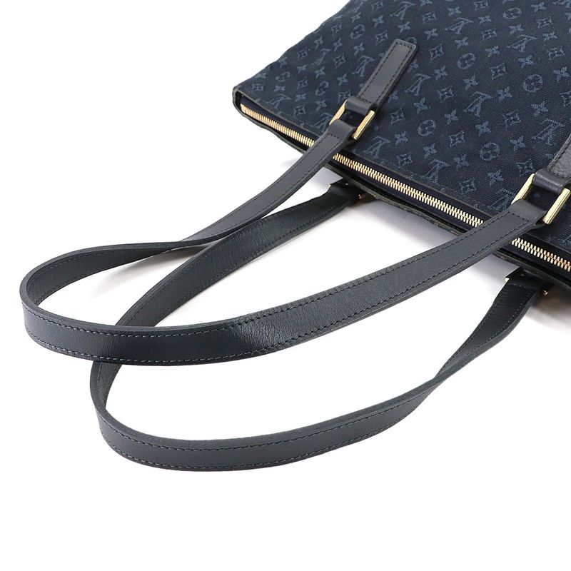 Louis Vuitton Monogram Mini Cabas Mezzo Personal Tote Blue Gold