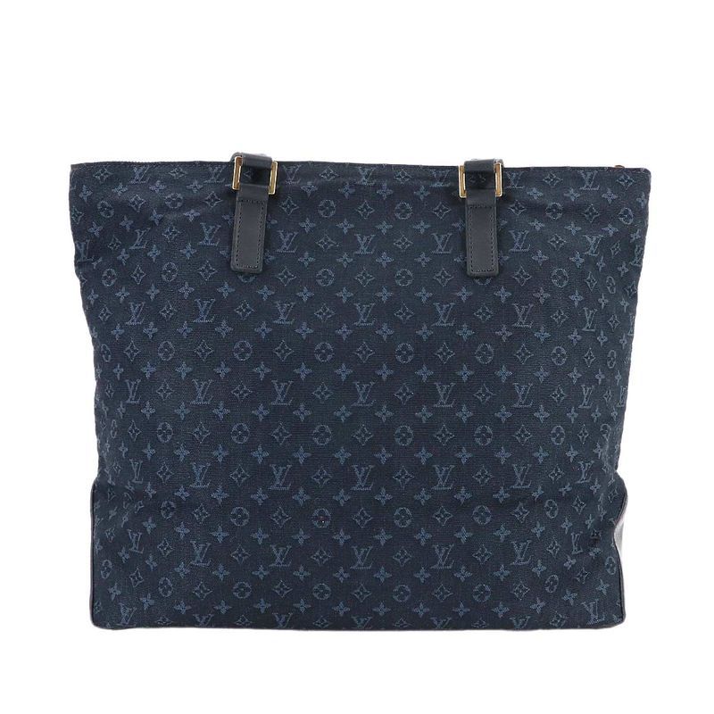Louis Vuitton Monogram Mini Cabas Mezzo Personal Tote Blue Gold