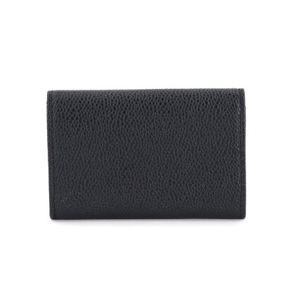 Chanel Card Case Business Holder Caviar Leather Black Silver Coco